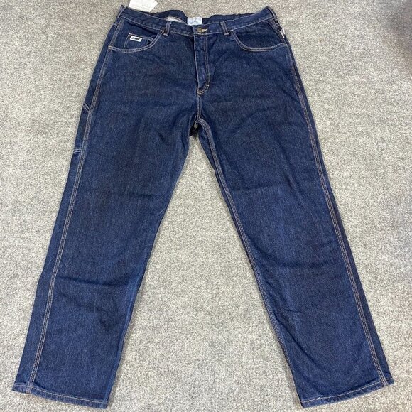 Tyndale Jeans 36 x 31 Blue Zip Fly Flame Resistant Broken in Relaxed NEW